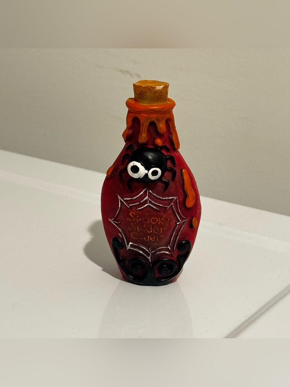 Spooky Spider Cider Decorative Bottle